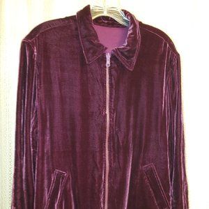 Reversible  Purple Jacket Silk & Velvet